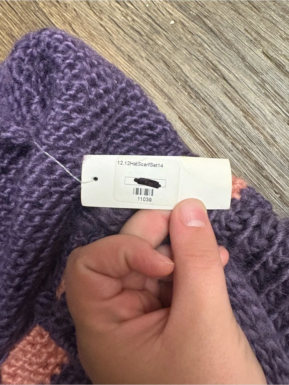Bling Hat and Scarf set Purple.